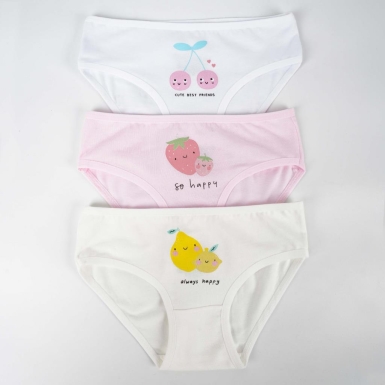 Toptan Frutta 3'lü Kız Slip Set Çamaşıır - 2