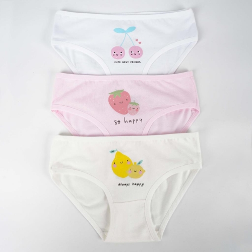 Toptan Frutta 3'lü Kız Slip Set Çamaşıır - 2