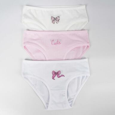 Toptan Glam 3'lü Kız Slip Set Çamaşır - 2