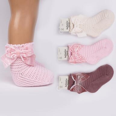 Toptan Gülden Aks. Kız Bebek Havlu Soket Çorap - KATAMİNO