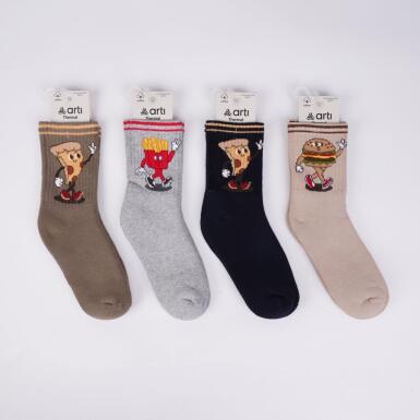 Toptan Hamburger Erkek Havlu Soket Çorap - 2