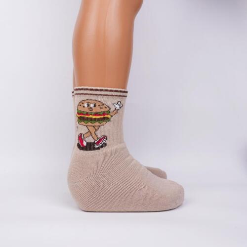 Toptan Hamburger Erkek Havlu Soket Çorap - 3