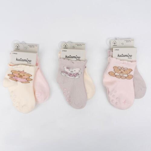 Toptan Heyyu 2'li Abs Kız Bebek Soket Çorap - 1