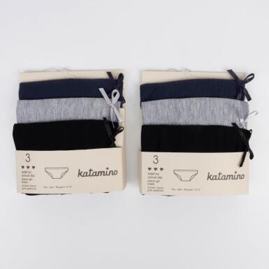 Toptan Kamp 3'lü Kız Slip Set - 5