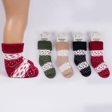 Toptan Kardan Havlu Kız Bebek Soket Çorap - 1