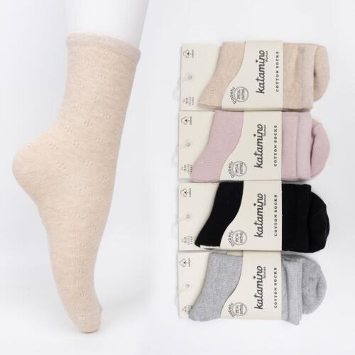 Toptan Karola Kadın File Diyabetik Soket Çorap - 1