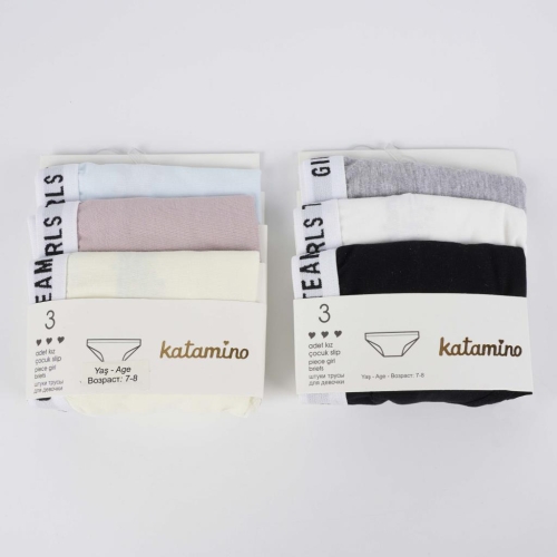 Toptan Katrina 3'lü Kız Slip Set - 1