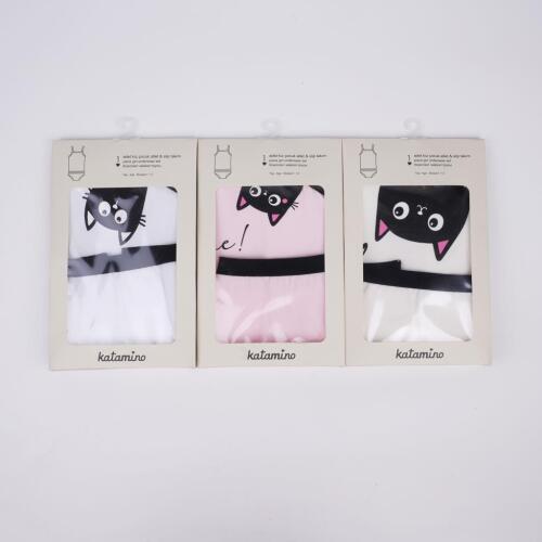 Toptan Kedicik Kız İp Askılı Atlet-Slip Takım Çorap - 2