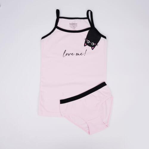 Toptan Kedicik Kız İp Askılı Atlet-Slip Takım Çorap - 3