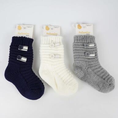 Toptan Kerem Aks Erkek Bebek Soket Çorap - KATAMİNO