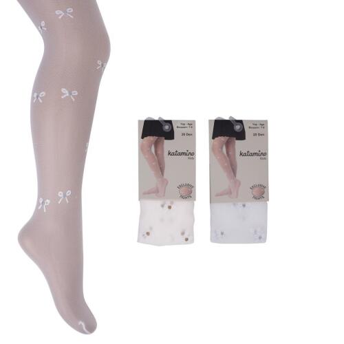 Toptan Kimbap İnce Baskılı Kız Külotlu Çorap - 3