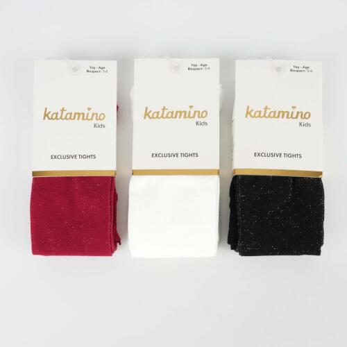 Toptan Koldana Kız Çocuk Simli Külotlu Çorap - 2