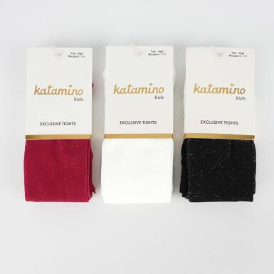 Toptan Koldana Kız Çocuk Simli Külotlu Çorap - 2