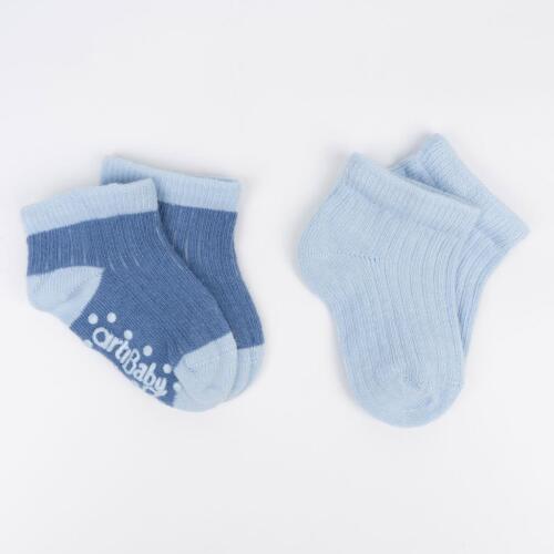 Toptan Konfeti Abs'li 2'li Erkek Bebek Patik Çorap - 2