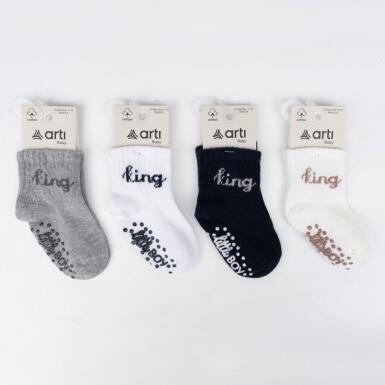Toptan Kral Abs'li Erkek Bebek Soket Çorap - 3