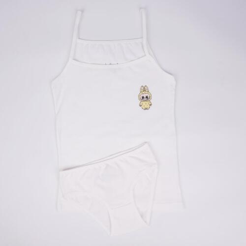 Toptan Kutiku Kız İp Askılı Atlet Slip Takım - 3