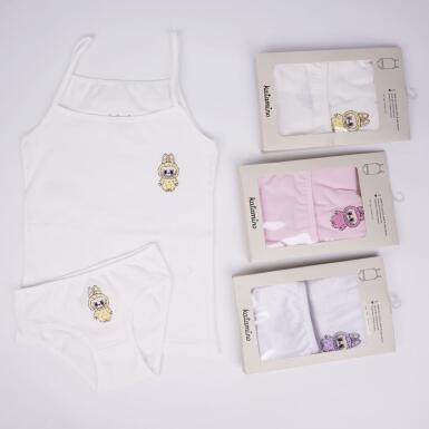 Toptan Kutiku Kız İp Askılı Atlet Slip Takım - KATAMİNO