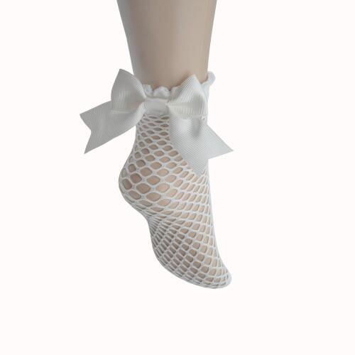 Toptan Leyan Aks. İnce Kız Çocuk File Soket Çorap - 2