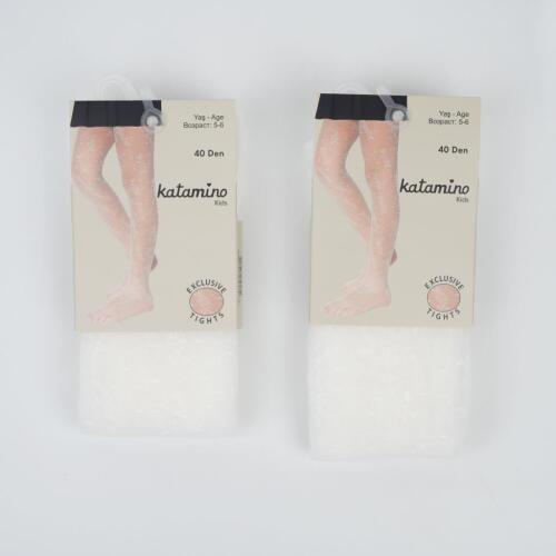 Toptan Likosi İnce Desenli Kız Külotlu Çorap - 2