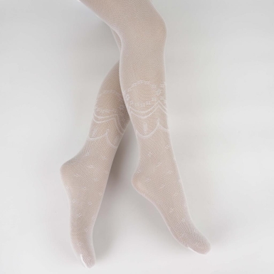 Toptan Lilia Kız Çocuk İnce Desenli Külotlu Çorap - Thumbnail