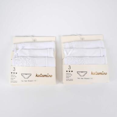 Toptan Liliana 3'lü Kız Slip Set - KATAMİNO
