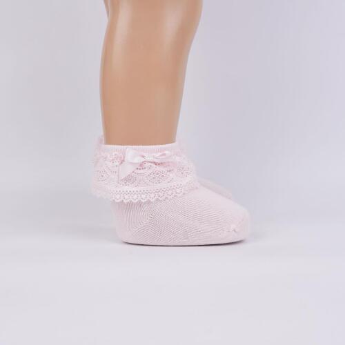 Toptan Lilya Aks Kız Bebek Soket Çorap - 1