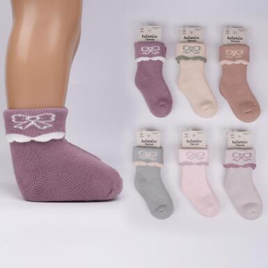 Toptan Lirya Havlu Kız Bebek Soket Çorap - 1
