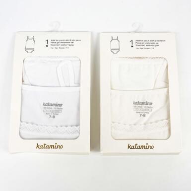 Toptan Lismore Kız İp Askılı Atlet Slip Takım Çamaşır - 3