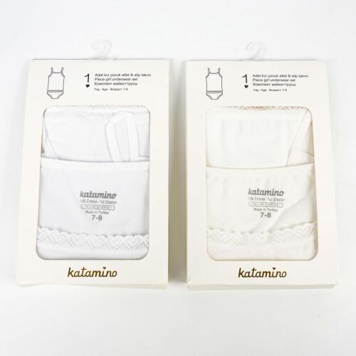 Toptan Lismore Kız İp Askılı Atlet Slip Takım Çamaşır - 3