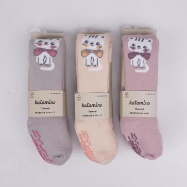 Toptan Liyorin Abs'li Kız Bebek Havlu Külotlu Çorap - KATAMİNO (1)