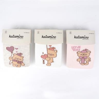 Toptan Magnulya Kız Bebek Popo Desenli Külotlu Çorap - 3