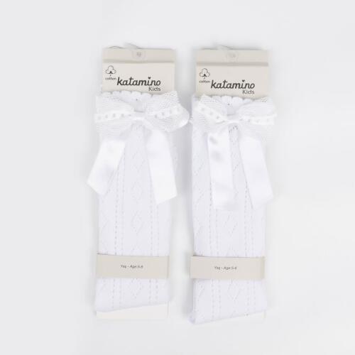 Toptan Martil Aks Kız File Golf Çorap - 4