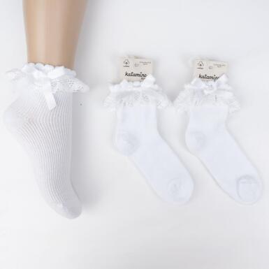 Toptan Matine Aks Kız Soket Çorap - KATAMİNO