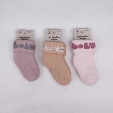 Toptan Meriya Abs'li Kız Bebek Havlu Soket Çorap - ARTI (1)