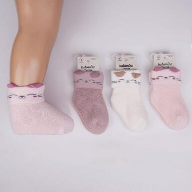 Toptan Mikaya Kız Bebek Havlu Soket Çorap - KATAMİNO
