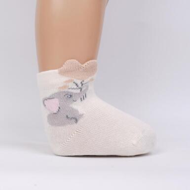 Toptan Mırmır 3'lü 3D Kız Bebek Soket Çorap - 4