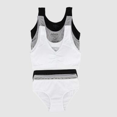 Toptan Mislina Geniş Askılı Yarım Atlet Slip Takım - KATAMİNO