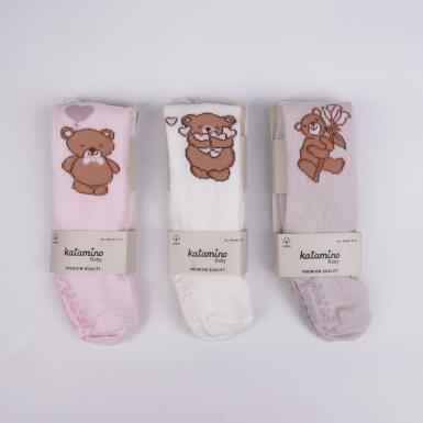 Toptan Munzur Abs'li Kız Bebek Külotlu Çorap - 3