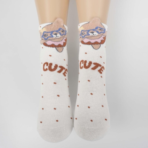 Toptan Natami 3D'li Kız Çocuk Soket Çorap