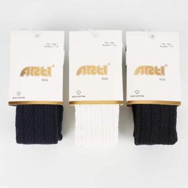 Toptan Nazata Kız Çocuk Kabartma Külotlu Çorap - 1