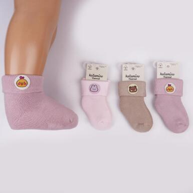 Toptan Nesrin Aks. Kız Bebek Havlu Soket Çorap - KATAMİNO