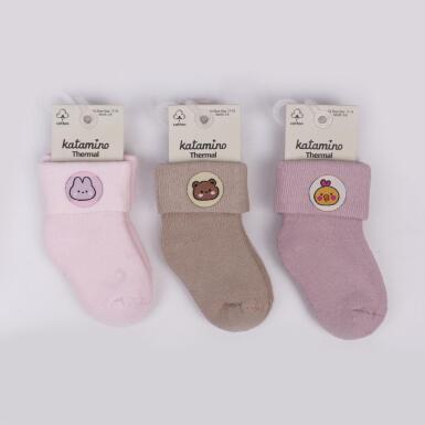 Toptan Nesrin Aks. Kız Bebek Havlu Soket Çorap - KATAMİNO (1)