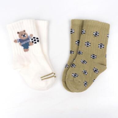 Toptan Ninno 2'li Erkek Bebek Soket Çorap - ARTI (1)