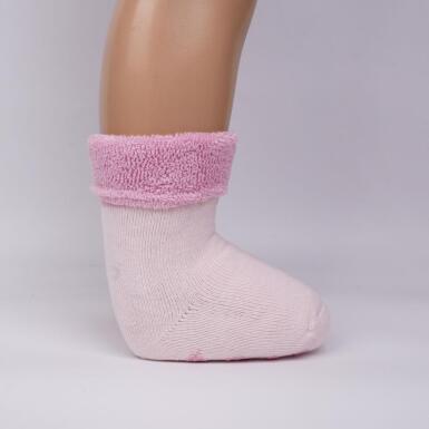 Toptan Nuvin Abs'li Kız Bebek Havlu Soket Çorap - 4