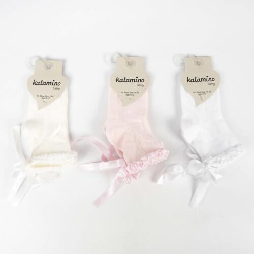 Toptan Oben Aks Kız Bebek Soket Çorap - 1