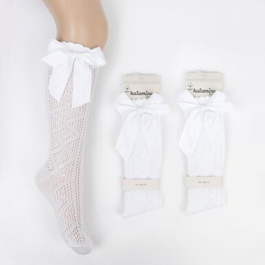 Toptan Palmiye Aks Kız File Golf Çorap - KATAMİNO