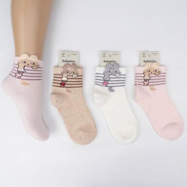 Toptan Panka 3D Kız Soket Çorap - KATAMİNO