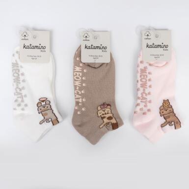 Toptan Papaya Abs'li Kız Patik Çorap - 3