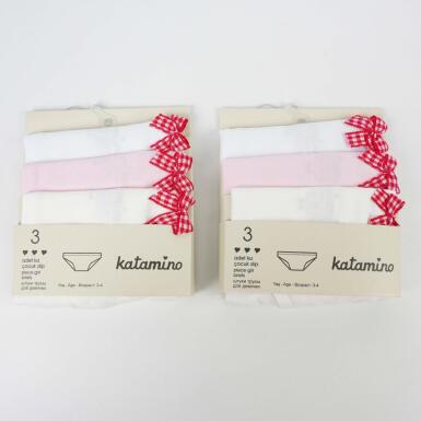 Toptan Papiyon 3'lü Kız Slip Çamaşır - KATAMİNO