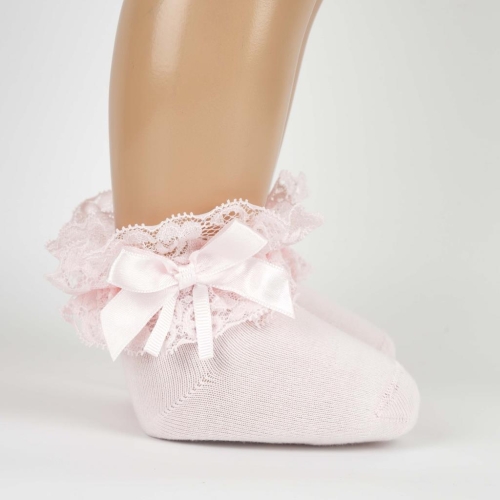 Toptan Parmelita Aksesuarlı Kız Bebek Soket Çorap